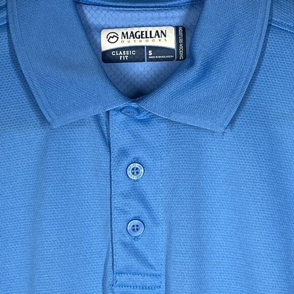 Magellan Outdoors Men's Laguna Polo Shirt Sz Small Blue - Picture 5 of 15